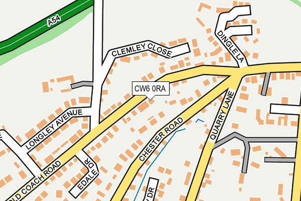 CW6 0RA map - OS OpenMap – Local (Ordnance Survey)