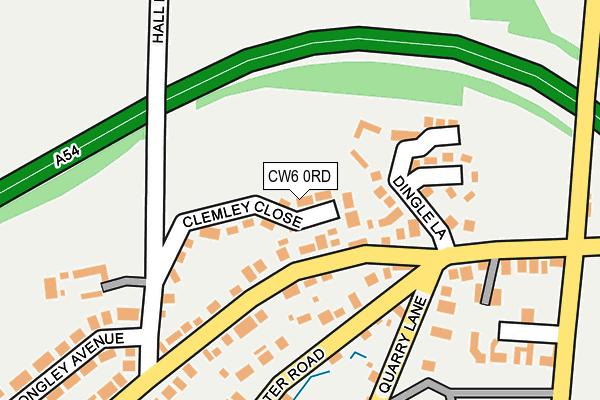 CW6 0RD map - OS OpenMap – Local (Ordnance Survey)