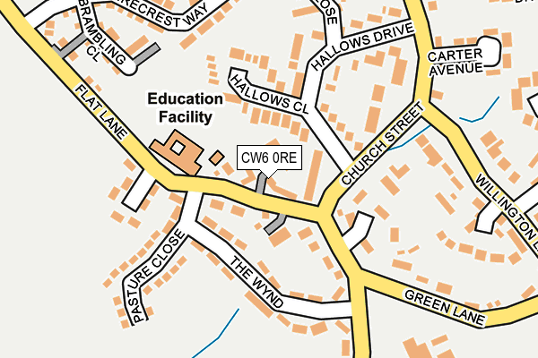 CW6 0RE map - OS OpenMap – Local (Ordnance Survey)