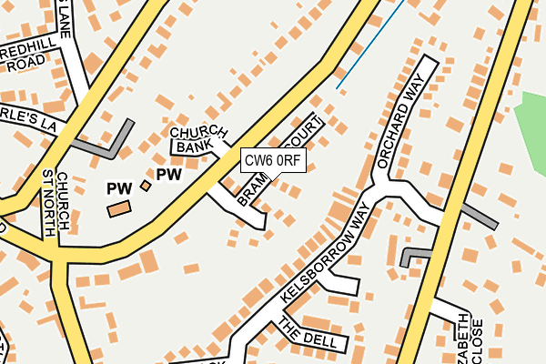 CW6 0RF map - OS OpenMap – Local (Ordnance Survey)