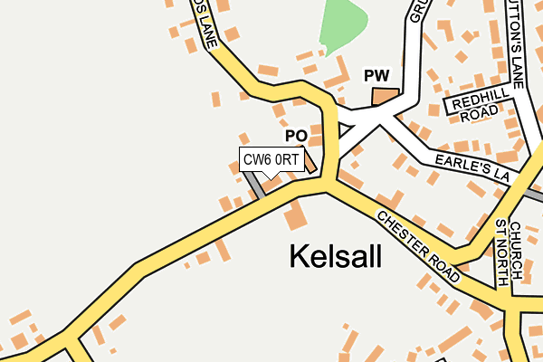 CW6 0RT map - OS OpenMap – Local (Ordnance Survey)