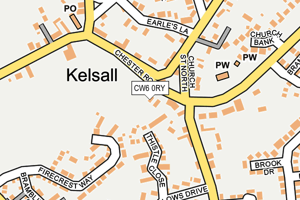 CW6 0RY map - OS OpenMap – Local (Ordnance Survey)