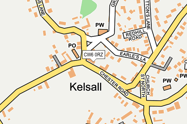 CW6 0RZ map - OS OpenMap – Local (Ordnance Survey)