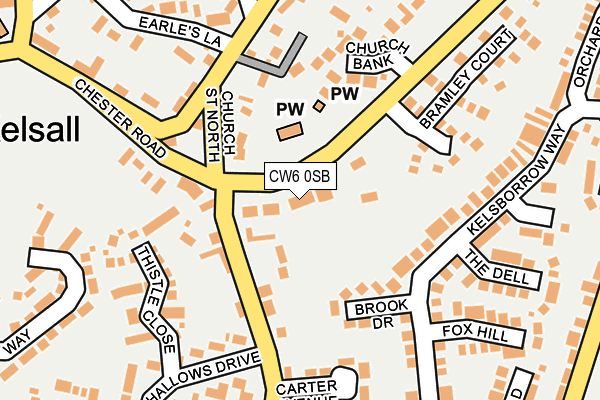 CW6 0SB map - OS OpenMap – Local (Ordnance Survey)