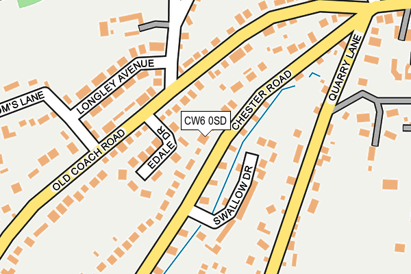 CW6 0SD map - OS OpenMap – Local (Ordnance Survey)
