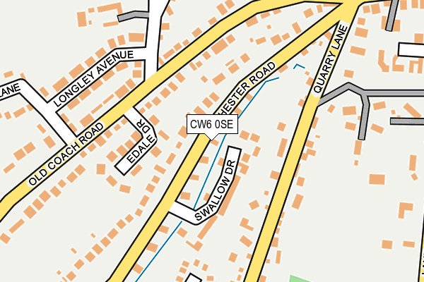 CW6 0SE map - OS OpenMap – Local (Ordnance Survey)