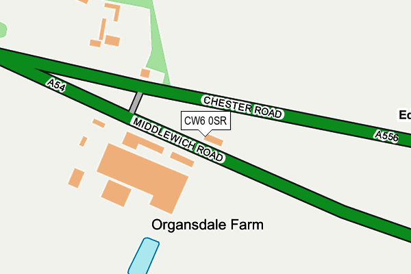 CW6 0SR map - OS OpenMap – Local (Ordnance Survey)