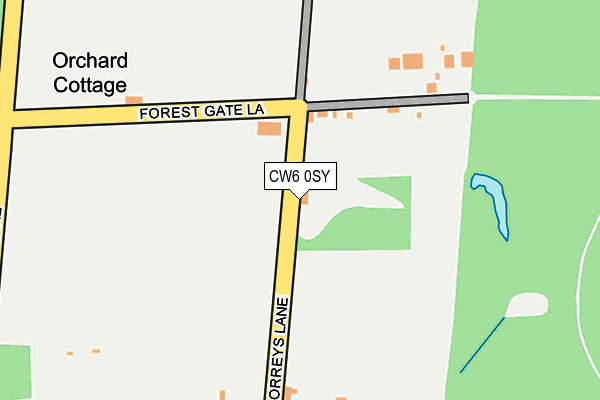 CW6 0SY map - OS OpenMap – Local (Ordnance Survey)