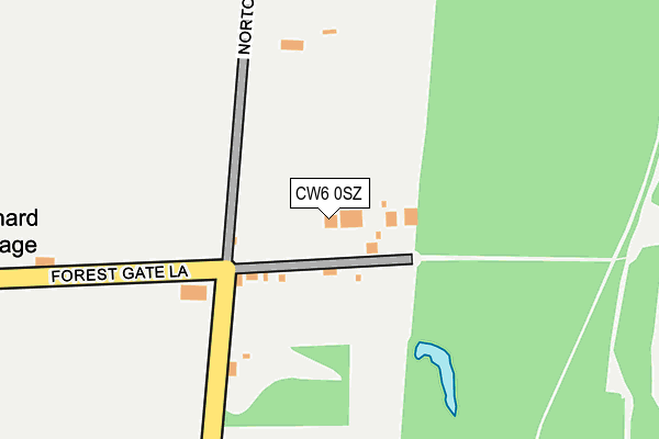 CW6 0SZ map - OS OpenMap – Local (Ordnance Survey)