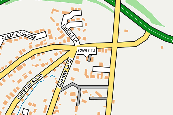 CW6 0TJ map - OS OpenMap – Local (Ordnance Survey)