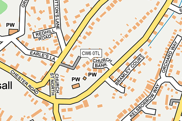 CW6 0TL map - OS OpenMap – Local (Ordnance Survey)