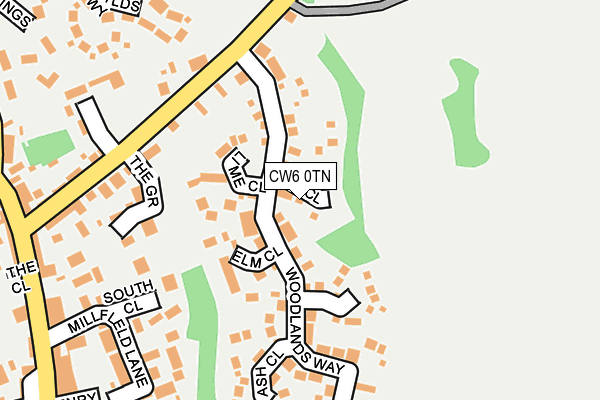 CW6 0TN map - OS OpenMap – Local (Ordnance Survey)