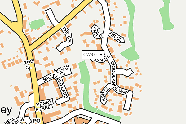 CW6 0TR map - OS OpenMap – Local (Ordnance Survey)