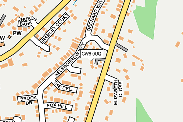 CW6 0UQ map - OS OpenMap – Local (Ordnance Survey)