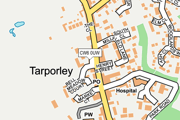 CW6 0UW map - OS OpenMap – Local (Ordnance Survey)