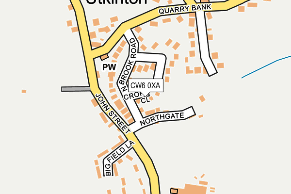 CW6 0XA map - OS OpenMap – Local (Ordnance Survey)