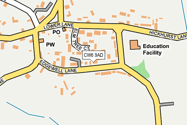 CW6 9AD map - OS OpenMap – Local (Ordnance Survey)