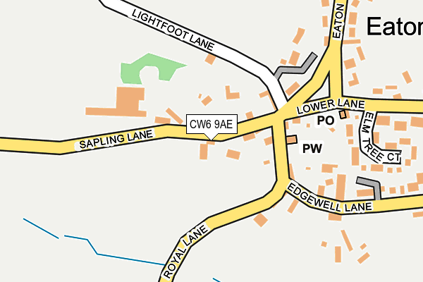 CW6 9AE map - OS OpenMap – Local (Ordnance Survey)