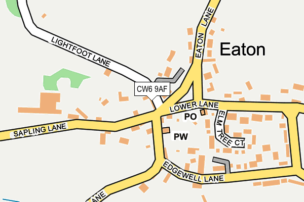 CW6 9AF map - OS OpenMap – Local (Ordnance Survey)