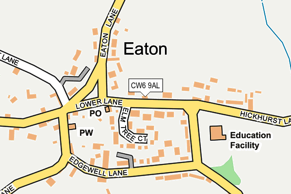 CW6 9AL map - OS OpenMap – Local (Ordnance Survey)