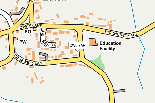 CW6 9AP map - OS OpenMap – Local (Ordnance Survey)