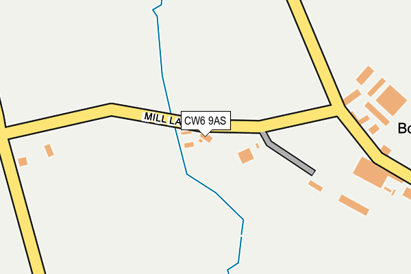 CW6 9AS map - OS OpenMap – Local (Ordnance Survey)