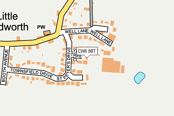 CW6 9BT map - OS OpenMap – Local (Ordnance Survey)