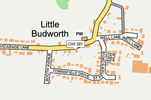 CW6 9BY map - OS OpenMap – Local (Ordnance Survey)