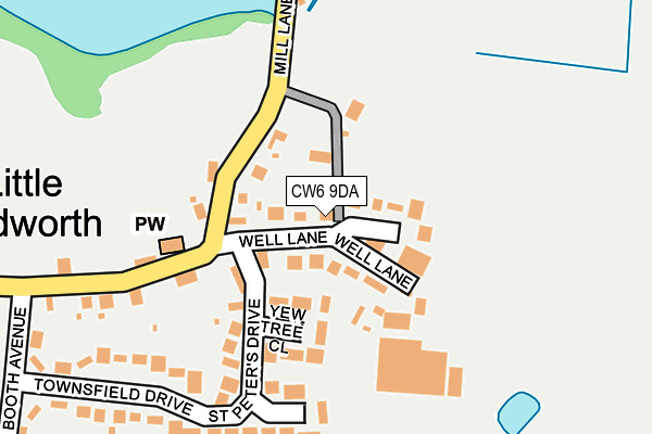 CW6 9DA map - OS OpenMap – Local (Ordnance Survey)