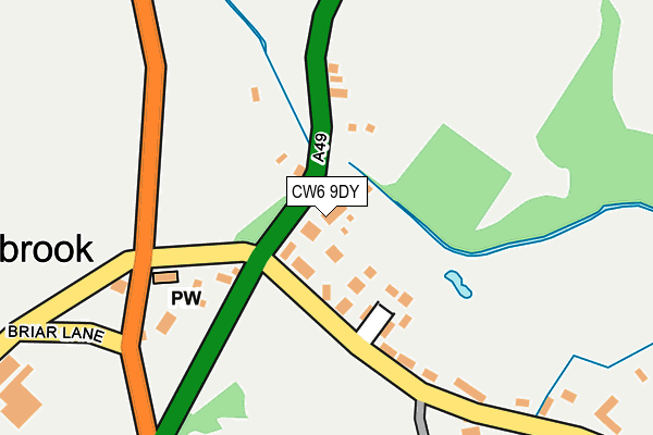 CW6 9DY map - OS OpenMap – Local (Ordnance Survey)