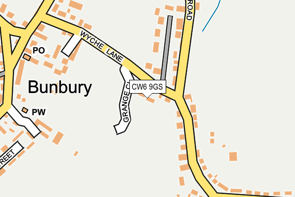 CW6 9GS map - OS OpenMap – Local (Ordnance Survey)