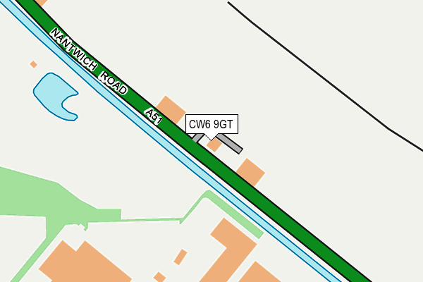 CW6 9GT map - OS OpenMap – Local (Ordnance Survey)