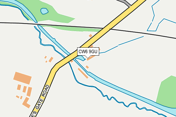 CW6 9GU map - OS OpenMap – Local (Ordnance Survey)