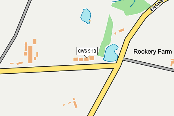 CW6 9HB map - OS OpenMap – Local (Ordnance Survey)