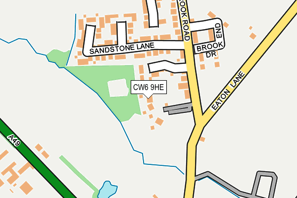 CW6 9HE map - OS OpenMap – Local (Ordnance Survey)