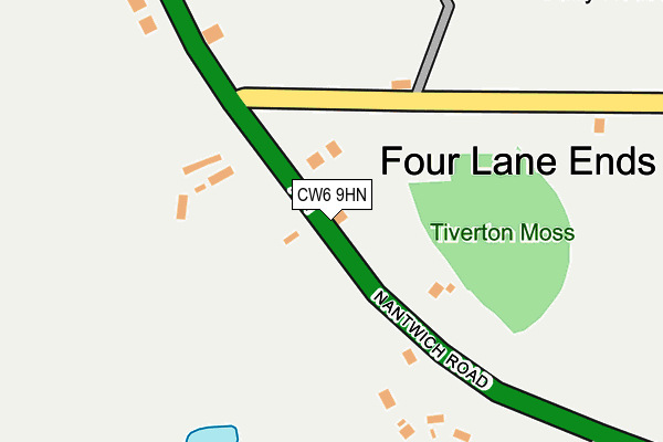 CW6 9HN map - OS OpenMap – Local (Ordnance Survey)