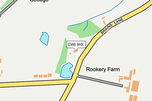 CW6 9HX map - OS OpenMap – Local (Ordnance Survey)