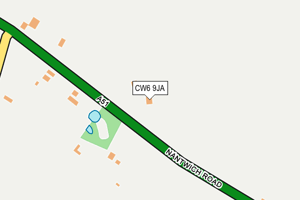 CW6 9JA map - OS OpenMap – Local (Ordnance Survey)