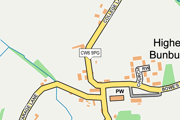 CW6 9PG map - OS OpenMap – Local (Ordnance Survey)