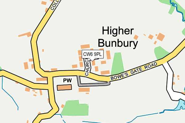 CW6 9PL map - OS OpenMap – Local (Ordnance Survey)