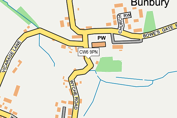 CW6 9PN map - OS OpenMap – Local (Ordnance Survey)