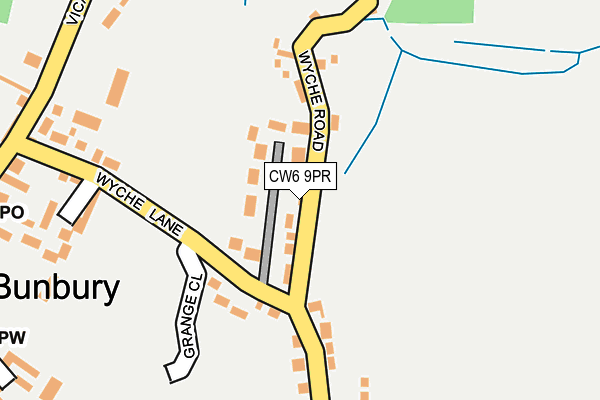 CW6 9PR map - OS OpenMap – Local (Ordnance Survey)