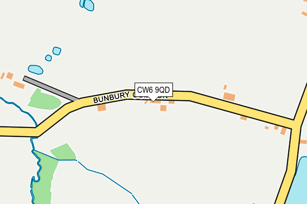 CW6 9QD map - OS OpenMap – Local (Ordnance Survey)