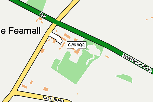 CW6 9QQ map - OS OpenMap – Local (Ordnance Survey)