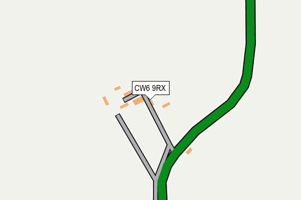 CW6 9RX map - OS OpenMap – Local (Ordnance Survey)