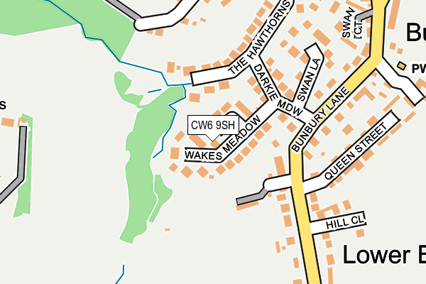 CW6 9SH map - OS OpenMap – Local (Ordnance Survey)
