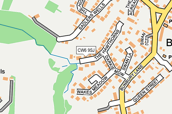 CW6 9SJ map - OS OpenMap – Local (Ordnance Survey)