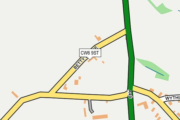 CW6 9ST map - OS OpenMap – Local (Ordnance Survey)