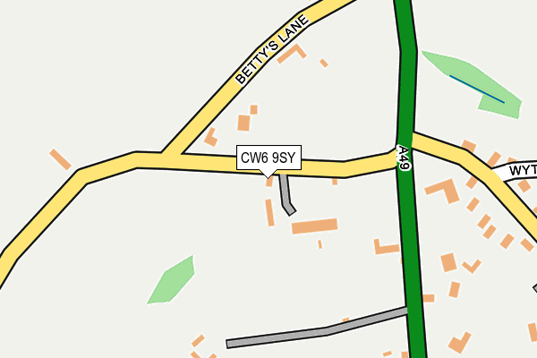 CW6 9SY map - OS OpenMap – Local (Ordnance Survey)