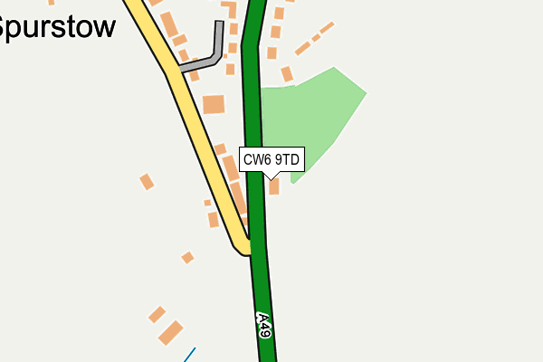 CW6 9TD map - OS OpenMap – Local (Ordnance Survey)